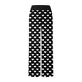thumbnail image 6 of Women's Pajama Pants Sleepwear, Casual Drawstring Elastic Waist Pants, Comfy Straight Yoga Loose Trousers with Love Print,Black,3XL, 6 of 7