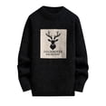 thumbnail image 2 of BLTIBY Mens Ugly Christmas Sweater Top Long Sleeve Reindeer Soft Knitted Pullover Sweaters Fashion Comfort Warm Blouse Black XL, 2 of 6