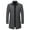 C_ Gray, variant on YLSDY Men's Trench Coat Casual Long Sleeve Lapel Neck Overcoat Single Breasted Slim Fit Mid-Length Outerwear Business Tops Black XL