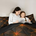 thumbnail image 5 of Manfei Boys Children Geometric Grid Plaid 3 Pieces Queen Comforter Set,Abstract Neon Lights Ultra Soft Bedding Sets,Futuristic Cubes Bedding Comforter Set,Luxury Bedroom Decor,Reversible, 5 of 8