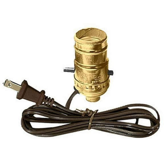 National Artcraft Lamp Socket with 6 ft Side Exit Brown Cord (Pkg/1)