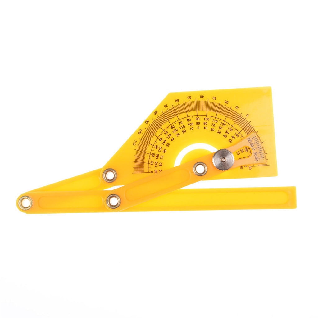0-180° Portable Angle Finder Plastic Protractor Goniometer Miter Gauge 
