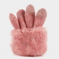 thumbnail image 6 of UJNDER Winter Adult Women's Hat Gloves and Scarf Set Three Piece Knit Brushed Outdoor Warm Accessories Pink, 6 of 9