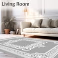 thumbnail image 2 of ODIKA 5'x7' Machine Washable Non-Slip Area Rug, Damask Flourish Machine Non Shedding Floor Covering High Traffic Rug, Gray, 465338, 2 of 7
