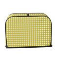 thumbnail image 2 of Goofa Yellow Checkboard Print Toaster Cover 2 Slice, Two Slice Bread Machine Cover Quilted Toaster Covers Bread Maker Cover Kitchen Appliance Cover, 2 of 7