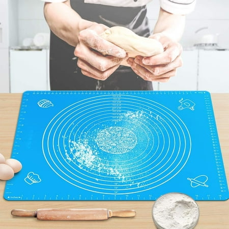 

Pastry Mat Silicone Mat for Rolling Dough 20X16 Extra-large FDA Approved Silicone Pastry Kneading Mat Board with Measurements Marking BPA Free Food Grade Non-stick Non-slip Rolling Dough Baking Mat