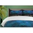 thumbnail image 4 of Ambesonne Galaxy Duvet Cover Set, Space from Home View, 2-Calking, Purple Blue Brown, 4 of 7