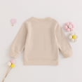 thumbnail image 4 of MEZZALL Girls Casual Letter Big Sis Embroidery Pullover Long Sleeve Crewneck Sweatshirt Soft Kids Fall 2026 Tops Toddler Dailywear , Beige, 4 of 8