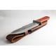 thumbnail image 2 of Esencial para guerreros de jardín: Hori Hori, cuchillo de jardín con mango de palisandro, hoja de acero inoxidable de 7" con borde dentado, construcción de espiga completa, funda de cuero con cuerda, 2 of 5