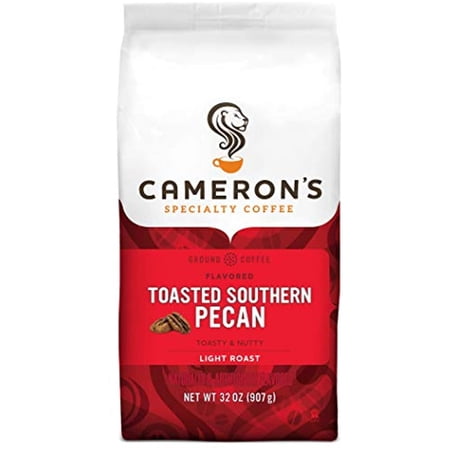 Camerons Coffee Roasted Ground Coffee Bag, Flavored, Toasted Southern Pecan, 32 Ounce