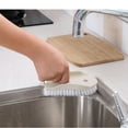 thumbnail image 6 of FUTATA Floor Scrub Brush with 33.46inch Long Handle Adjustable, 2 in 1 Scrape and Brush Stiff Bristle Scrubber Brush Shower Cleaning Brush for Deck, Bathroom, Kitchen, Tub, Patio, Tile, Swimming Pool, 6 of 7