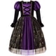 thumbnail image 1 of Vestido de bruja púrpura de manga larga para Halloween para niñas, disfraz de princesa bronceadora con estampado de telaraña, vampiro, fiesta de disfraces para niños Fivean unisex, 1 of 2