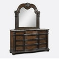 thumbnail image 3 of Traditional King Tufted Bed Set Coffee Brown Formal Bedroom Furniture 5pc, 3 of 8
