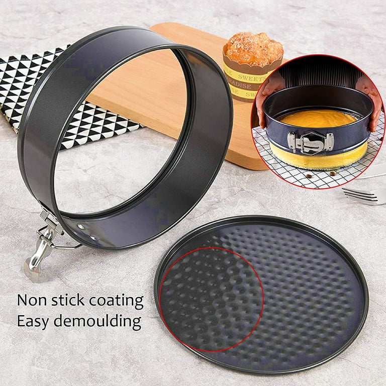 Non Stick Set of 3 Round Springform Pan with Loose Base Cake Baking Tin  Interlocking Bakeware - AliExpress