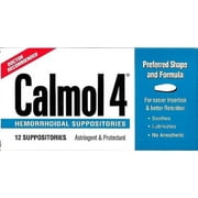 Calmol 4 Hemorrhoidal Suppositories - 12 Suppositories
