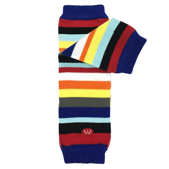 Wrapables® Baby Stripes and Chevron Leg Warmers, Boy Blue Stripes