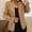 Khaki, variant on BODOAO Women's Blazer Business Casual Lightweight Suit - Long Sleeve Slim Fit Work Office Jacket with Pockets Womens Casual Front Long Sleeve Lapel Collar Work Business Jacket Beige 3Xl