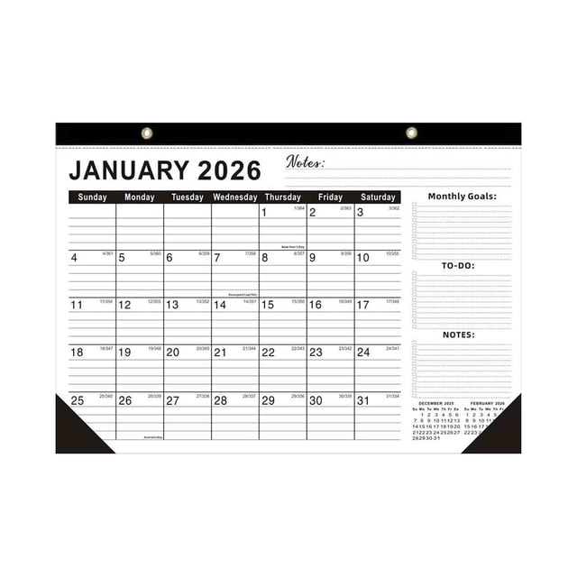 Calendario 2026 (enero 2026 - junio 2027) Planificador con doble encuadernación y gancho para colgar