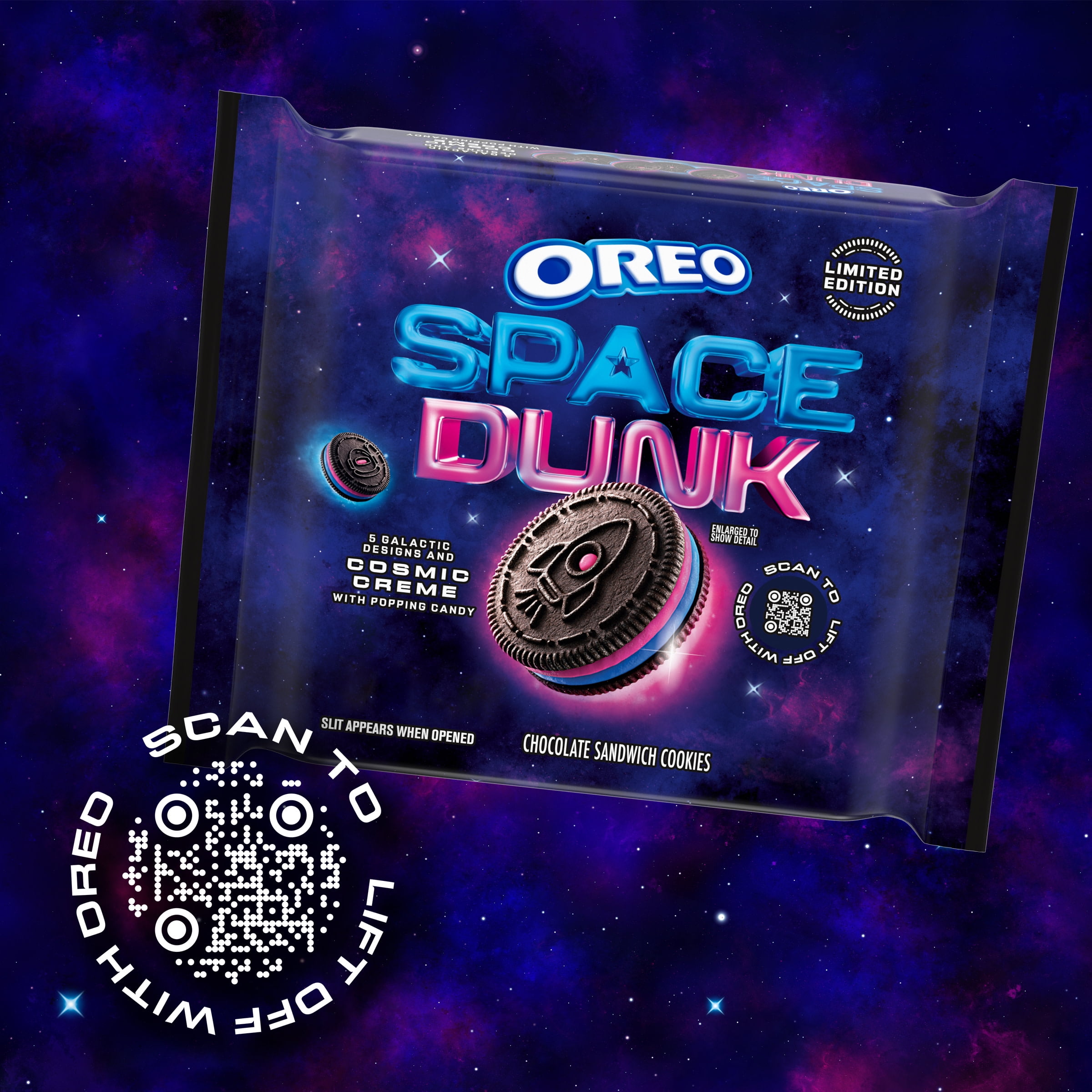 OREO Space Dunk Chocolate Sandwich Cookies, Limited Edition, 10.68 oz