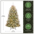 thumbnail image 5 of National Tree Company 6.5 ft Pre-Lit Flocked Dunhill Fir Full Artificial Christmas Tree, 650 Clear Lights, 1,838 Tips, Pinecones, Red Berries, Includes Stand, Green, 5 of 8