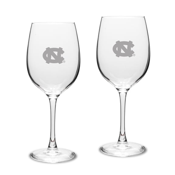 North Carolina Tar Heels 2-Piece 16oz. White Wine Glasses Set