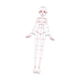 thumbnail image 2 of KLKCMS Fashion Drawing Template Ruler Sewing Humanoid Patterns Design for Designing, 2 of 9