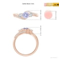 thumbnail image 4 of Angara Natural 0.5 Ct. Tanzanite with Diamond Fashion Ring in 14K Rose Gold for Women (Ring Size: 11.5), 4 of 9