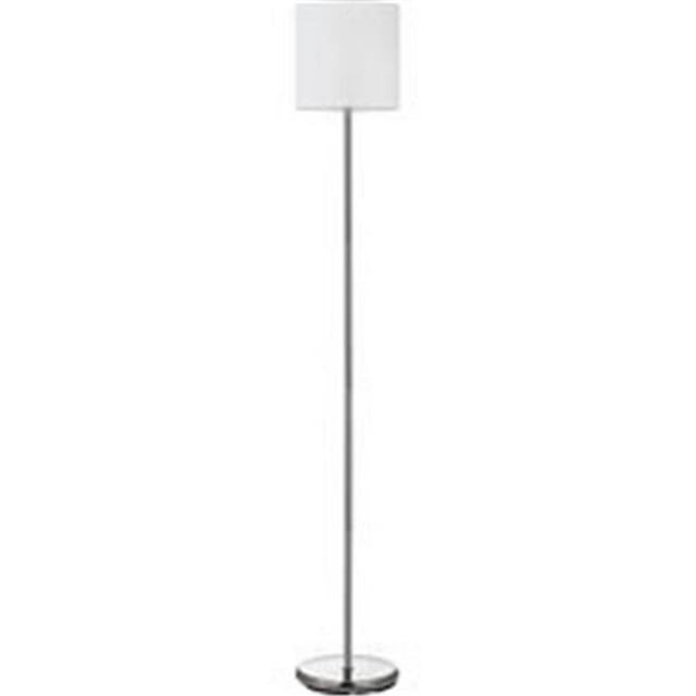 Lorell LLR99967 10W Linen Shade LED Floor Lamp, Silver