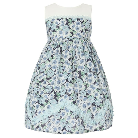 Richie House Girls' Sundress with Lace and Ruffles RH1503