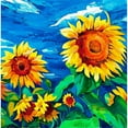 thumbnail image 2 of CafePress - Sunflowers Painting - Adjustable Unisex Printed Trucker Hat with Mesh Back, 2 of 8