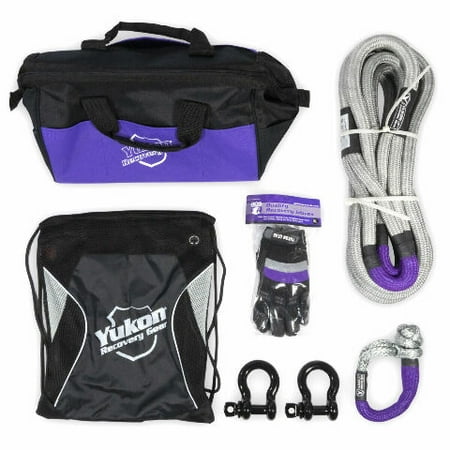 

Yukon Recovery Gear Kit with 7/8 30-Foot Long Kinetic Rope Shackles & More