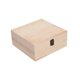 thumbnail image 1 of Caja de almacenamiento de madera organizadora con cierre frontal rústico, caja sin terminar, recuerdo portátil madera 23x23x10cm, 1 of 9