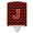 Black & Red, variant on Caroline's Treasures CJ1047-JCNL Letter J Chevron Black and Red Ceramic Night Light, 6x4x3", multicolor