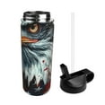 thumbnail image 2 of Daiia USA Bald Eagle Printed 18oz Sports Insulated Kettle With Straw Water Bottle For Running Hiking Cycling Climbing Mens Woman'S Sports Water Bottle, 2 of 8