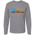 thumbnail image 3 of Inktastic Colorful Toy Train Long Sleeve T-Shirt, 3 of 5