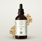 HerbEra Astragalus Tincture, Organic Herbal Dietary Supplement for Immune Support, Certified Organic Astragalus (Astragalus membranaceus) Dried Root Extract, Natural, Alcohol-Free, Drops 4 oz