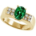 thumbnail image 2 of Tommaso Design� Oval 8x6mm Simulated Emerald And Ring, 2 of 9