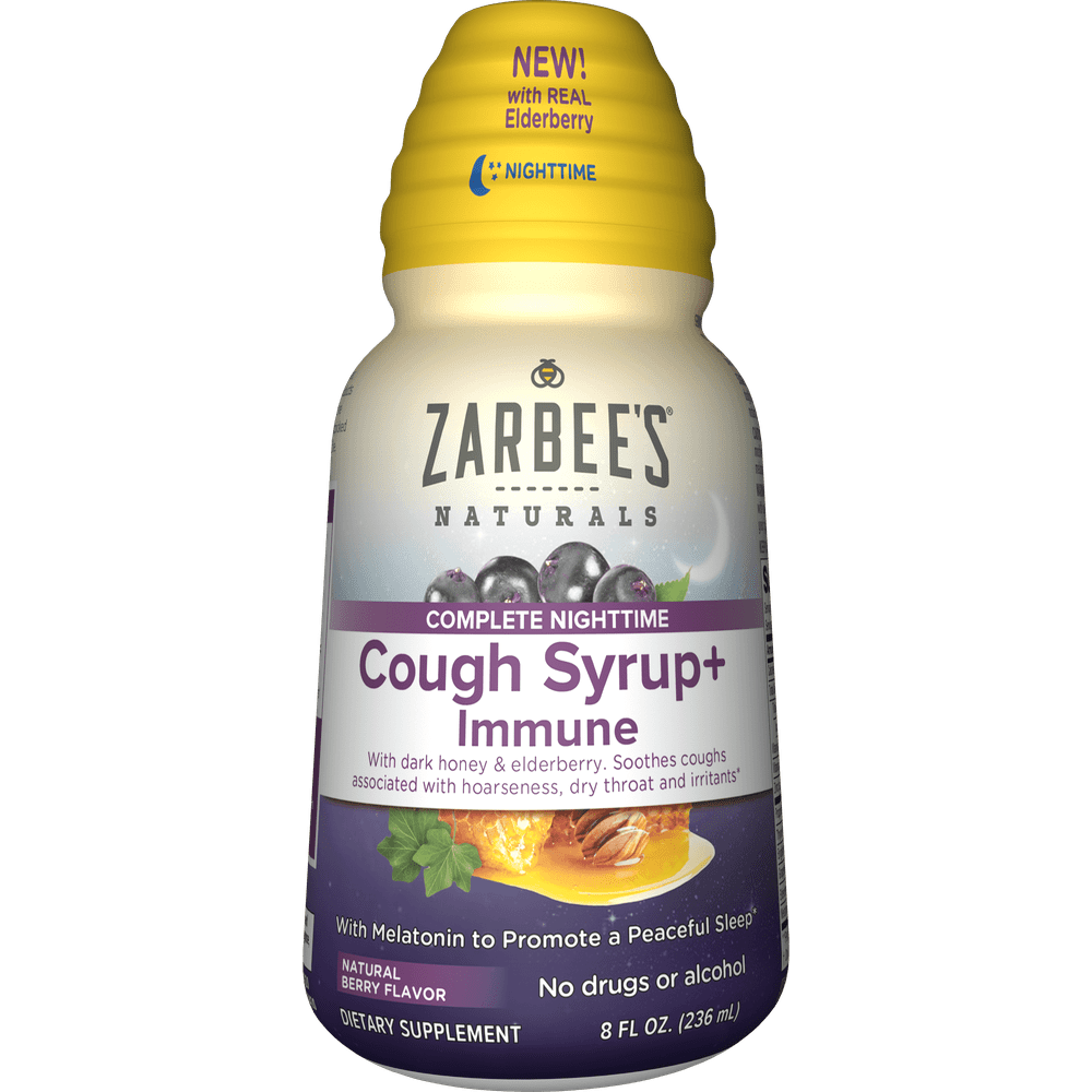 2 Pack Zarbee's Complete NightTime Cough Syrup Immune Natural Berry 8