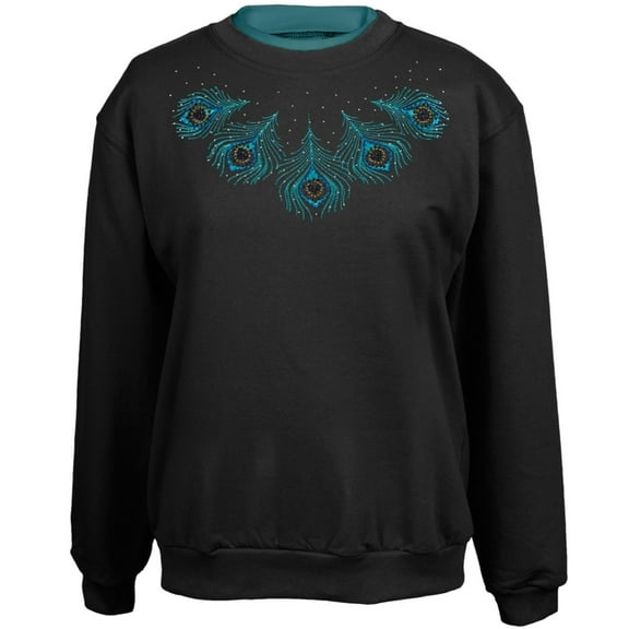 Peacock Fancy Feathers Women's Crew Neck Sweatshirt
