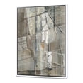 thumbnail image 1 of Composition Géométrique Gris Argent - Toile Encadrée Moderne, 1 of 3