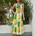 thumbnail image 4 of Lunarable Pineapple Pattern Design Sleeveless Dress Summer Clothes for Women Women's Clothing 2025, 4 of 7