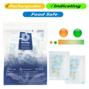 5 Gram [50 Packs] "Dry & Dry" Food Safe Orange Indicating(Orange to Dark Green) Mixed Silica Gel Packets - FDA Compliant