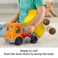 thumbnail image 3 of Fisher-Price Little People Work Together Dump Truck Toddler Construction Toy with Music & 3 Pieces, 3 of 6