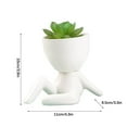 thumbnail image 2 of Human Shaped Flowerpots Mini Ceramics Potted For Home Decor-No Included Plant, 2 of 10