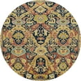 thumbnail image 1 of Ahgly Company Indoor Round Abstract Dark Brown Abstract Area Rugs, 3' Round, 1 of 6