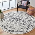 thumbnail image 2 of SAFAVIEH Tulum Ronald Distressed Area Rug, 3' x 3' Round, Ivory/Black, 2 of 7