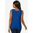 thumbnail image 5 of Jessica London Women's Plus Size Stretch Cotton Horseshoe Neck Tank, 5 of 5