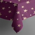 thumbnail image 4 of Purple Christmas Star Pattern Rectangle Tablecloth 60"x102",Waterproof Polyester Rectangle Table Cloth, Wipeable Spillproof Polyester Tablecloth for Dining, Camping, Indoor and Outdoor, 4 of 6