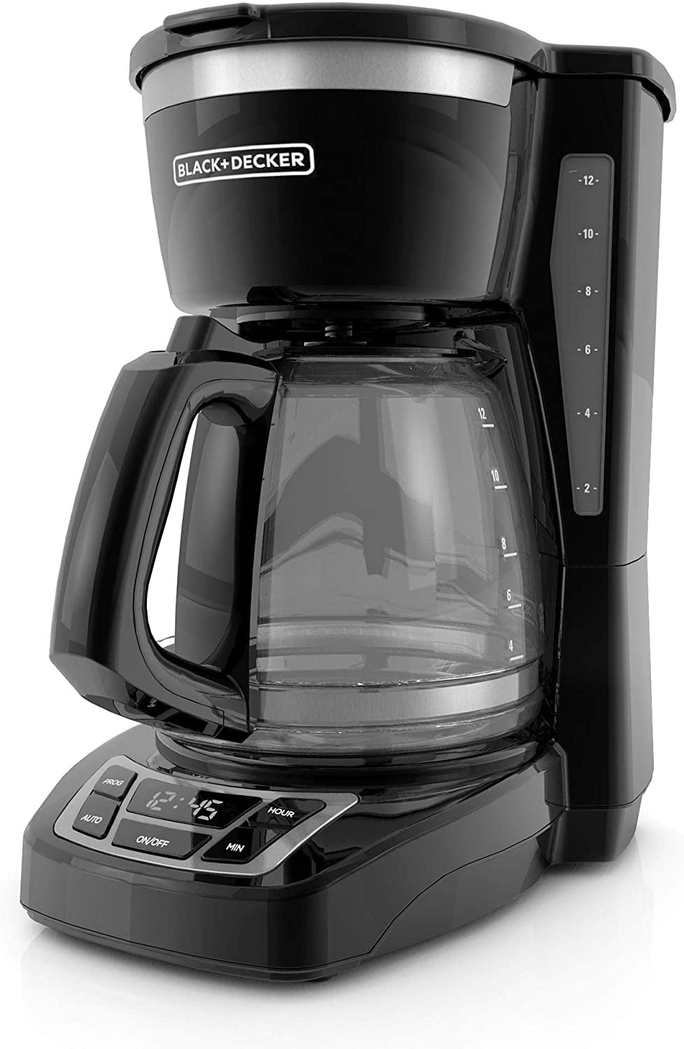 Black Coffee Machines Decker DLX1050B 12-Cup Programmable Coffeemaker with Glass 
