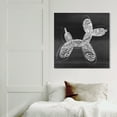 thumbnail image 2 of Wynwood Studio 'Balloon Dog Photocopy' Animals Wall Art Canvas Print - Gray, Black, 20" x 20", 2 of 2